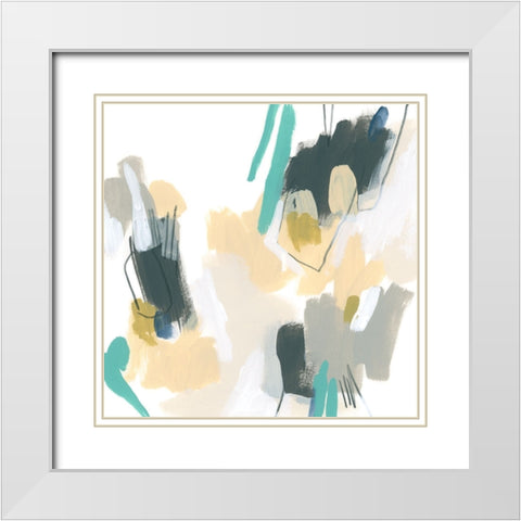 Strike Reflection II White Modern Wood Framed Art Print with Double Matting by Vess, June Erica