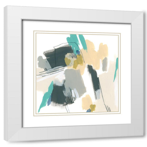 Strike Reflection III White Modern Wood Framed Art Print with Double Matting by Vess, June Erica