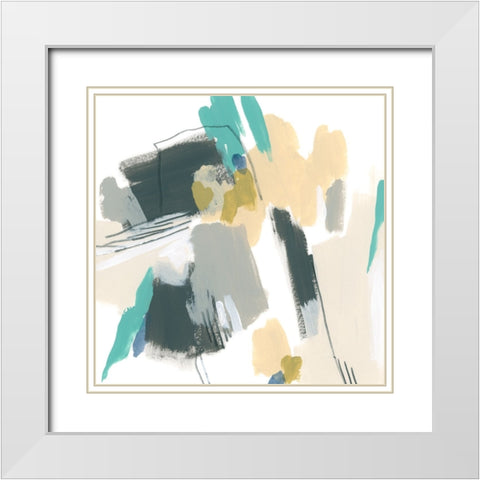 Strike Reflection III White Modern Wood Framed Art Print with Double Matting by Vess, June Erica