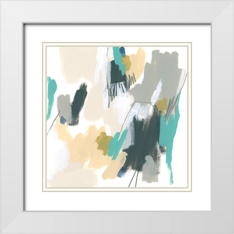 Strike Reflection IV White Modern Wood Framed Art Print with Double Matting by Vess, June Erica