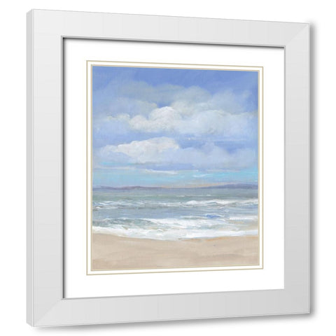 High Tide Beach I White Modern Wood Framed Art Print with Double Matting by OToole, Tim