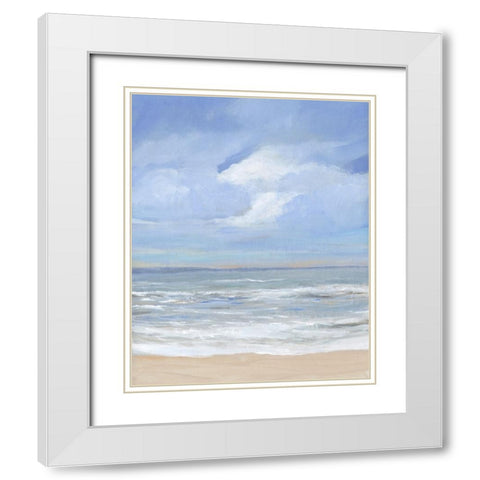 High Tide Beach II White Modern Wood Framed Art Print with Double Matting by OToole, Tim