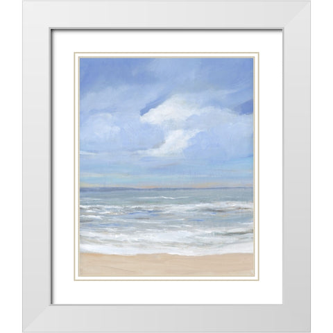 High Tide Beach II White Modern Wood Framed Art Print with Double Matting by OToole, Tim