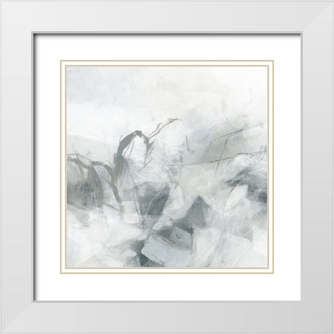 Stone Mist I White Modern Wood Framed Art Print with Double Matting by Vess, June Erica