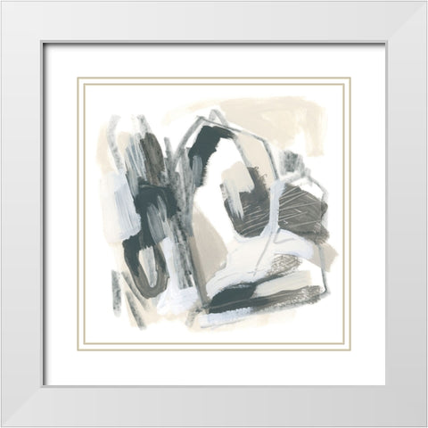 Neutral Capacity I White Modern Wood Framed Art Print with Double Matting by Vess, June Erica