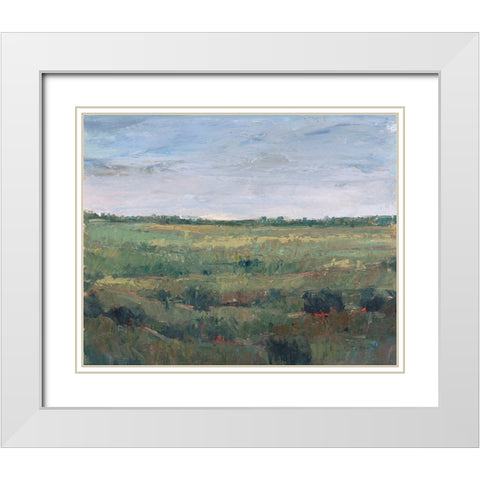 Field Study I White Modern Wood Framed Art Print with Double Matting by OToole, Tim