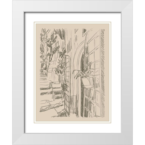 City Sketches III White Modern Wood Framed Art Print with Double Matting by Vess, June Erica