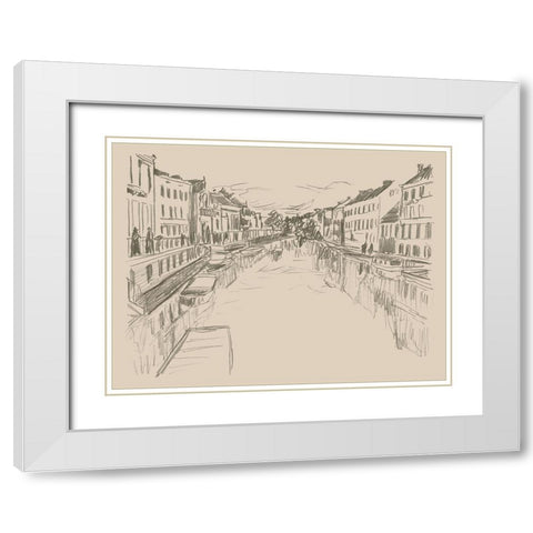 City Sketches V White Modern Wood Framed Art Print with Double Matting by Vess, June Erica