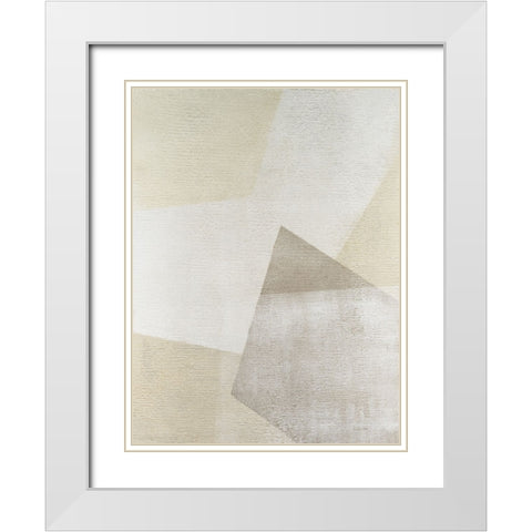 Textured Chiffon I White Modern Wood Framed Art Print with Double Matting by Lam, Vanna