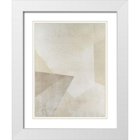 Textured Chiffon II White Modern Wood Framed Art Print with Double Matting by Lam, Vanna