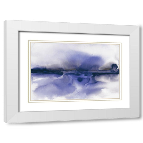 A September Morning White Modern Wood Framed Art Print with Double Matting by Haase, Andrea
