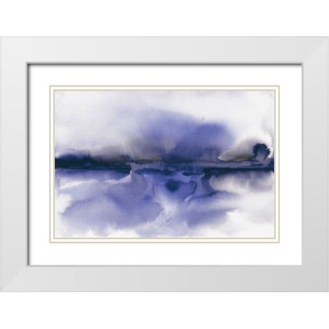 A September Morning White Modern Wood Framed Art Print with Double Matting by Haase, Andrea