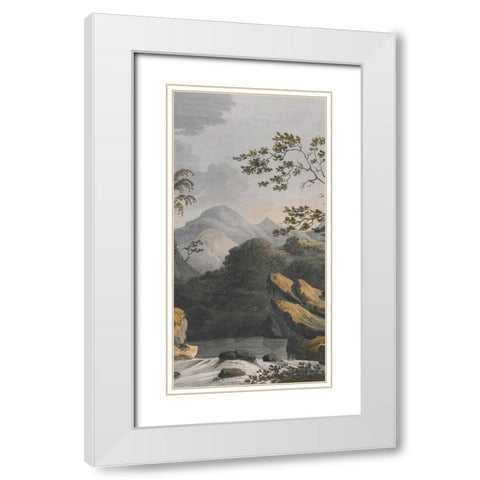 Chinese Landscape II White Modern Wood Framed Art Print with Double Matting by Haase, Andrea