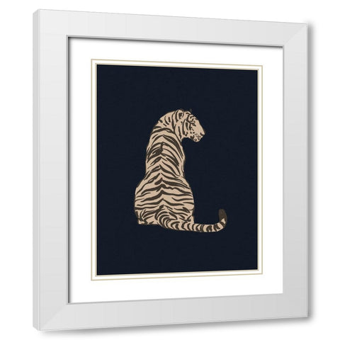 Big Jungle Cats III White Modern Wood Framed Art Print with Double Matting by Barnes, Victoria