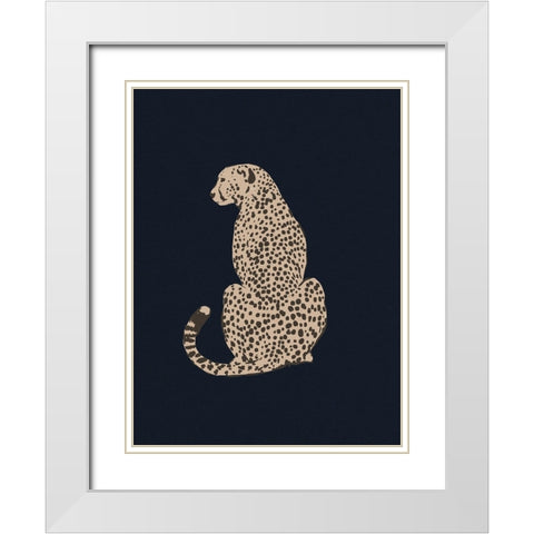 Big Jungle Cats IV White Modern Wood Framed Art Print with Double Matting by Barnes, Victoria