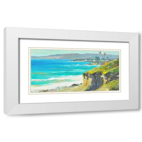 Coast Cliffs White Modern Wood Framed Art Print with Double Matting by Stevens, Allayn