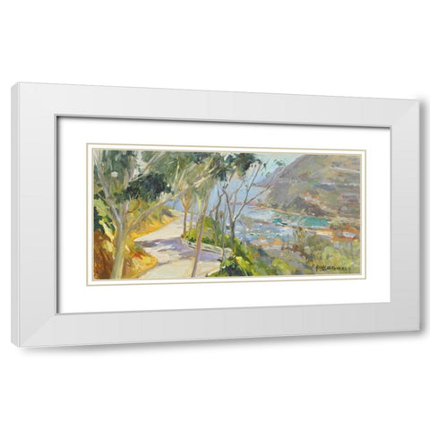 Coastal Drive White Modern Wood Framed Art Print with Double Matting by Stevens, Allayn