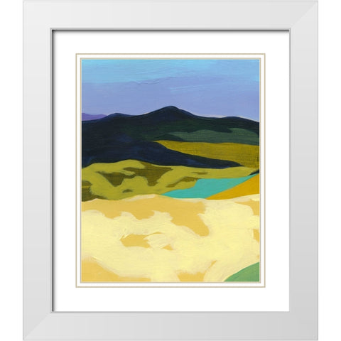 Sun Dappled Mountains I White Modern Wood Framed Art Print with Double Matting by Popp, Grace