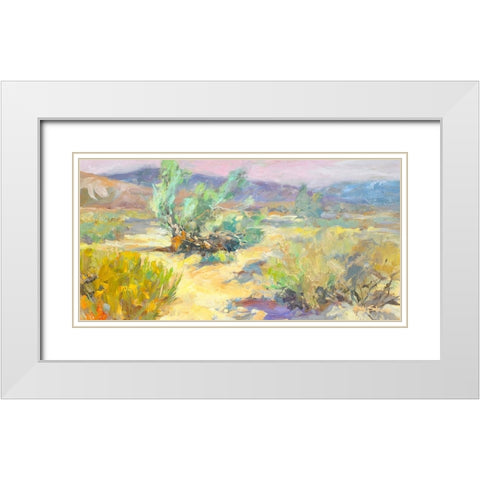 Desert Garden White Modern Wood Framed Art Print with Double Matting by Stevens, Allayn