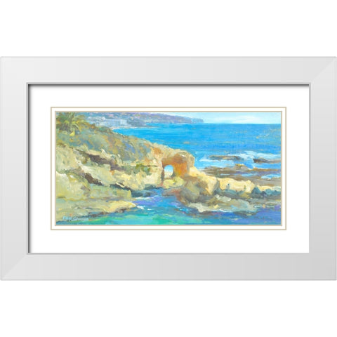 Coastal Gateway White Modern Wood Framed Art Print with Double Matting by Stevens, Allayn