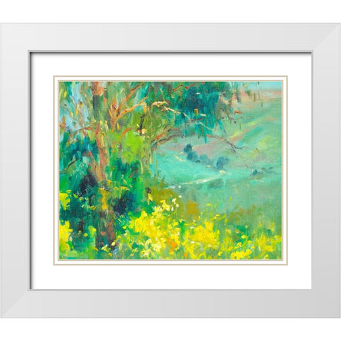 The Valley White Modern Wood Framed Art Print with Double Matting by Stevens, Allayn