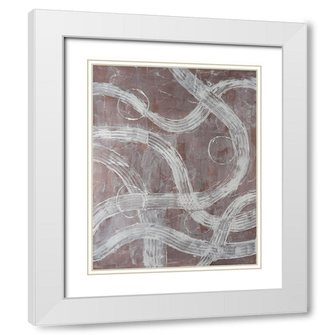 Lavish Lanes I White Modern Wood Framed Art Print with Double Matting by Willett, Michael