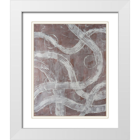 Lavish Lanes I White Modern Wood Framed Art Print with Double Matting by Willett, Michael