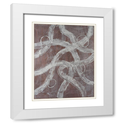 Lavish Lanes II White Modern Wood Framed Art Print with Double Matting by Willett, Michael