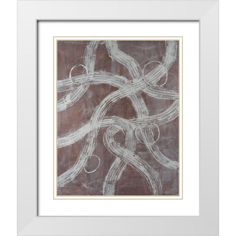Lavish Lanes II White Modern Wood Framed Art Print with Double Matting by Willett, Michael