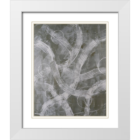Lavish Lanes IV White Modern Wood Framed Art Print with Double Matting by Willett, Michael
