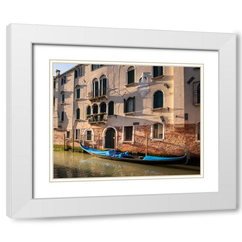 Good Morning Venice White Modern Wood Framed Art Print with Double Matting by Head, Danny