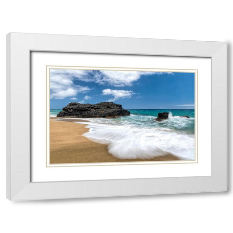 Slow Motion I White Modern Wood Framed Art Print with Double Matting by Head, Danny