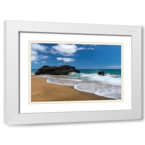 Slow Motion II White Modern Wood Framed Art Print with Double Matting by Head, Danny