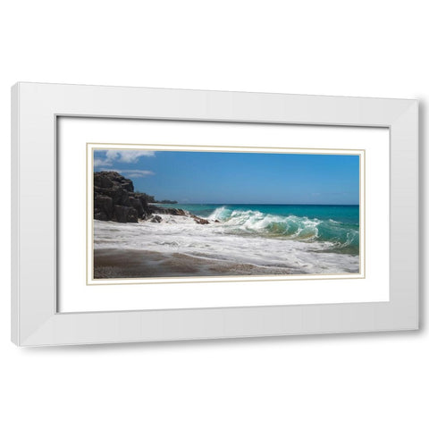 Break Over II White Modern Wood Framed Art Print with Double Matting by Head, Danny