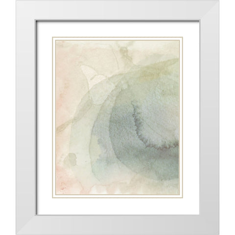 Softwash Abstract  I White Modern Wood Framed Art Print with Double Matting by Hunziker, Steve