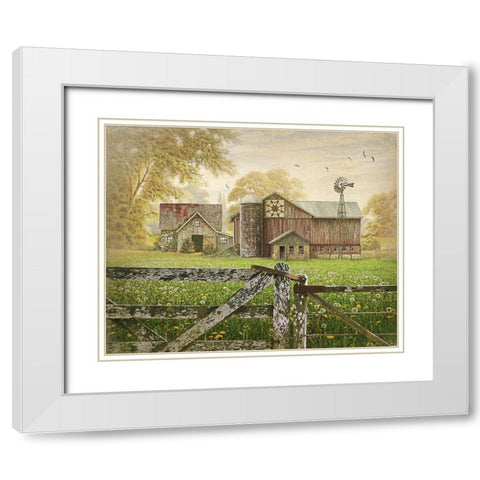 Time Honored I White Modern Wood Framed Art Print with Double Matting by Hunziker, Steve