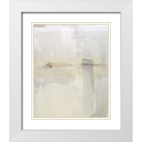 Tip Tone I White Modern Wood Framed Art Print with Double Matting by Smith, Karen