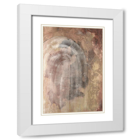Century Hues II White Modern Wood Framed Art Print with Double Matting by Lam, Vanna