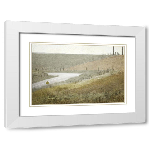 Bend in Road 29 White Modern Wood Framed Art Print with Double Matting by Vest, Chris