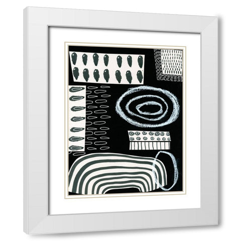BAndW Fun VI White Modern Wood Framed Art Print with Double Matting by Moore, Regina