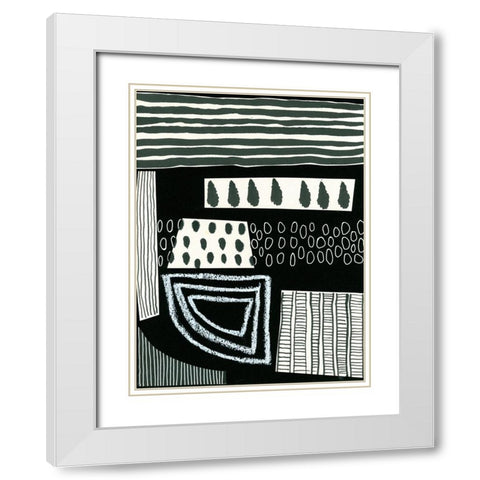 BAndW Fun VIII White Modern Wood Framed Art Print with Double Matting by Moore, Regina