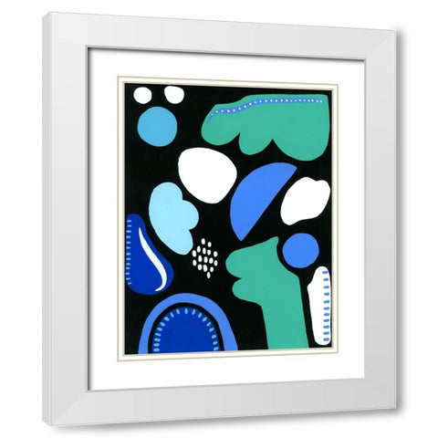Cool Shapes  II White Modern Wood Framed Art Print with Double Matting by Moore, Regina