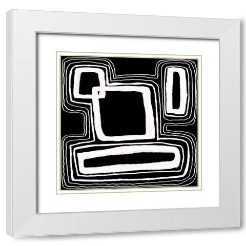 Dizziness IV White Modern Wood Framed Art Print with Double Matting by Moore, Regina
