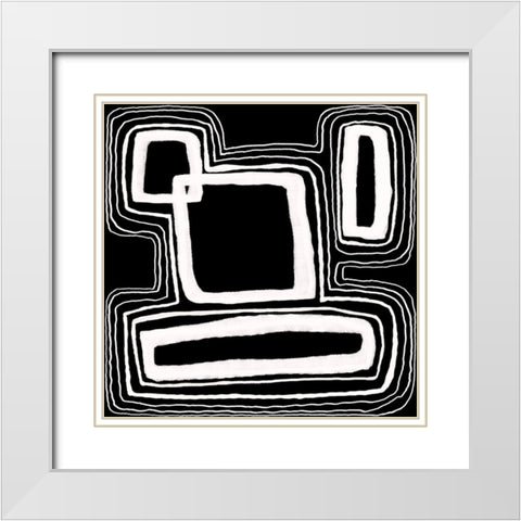 Dizziness IV White Modern Wood Framed Art Print with Double Matting by Moore, Regina