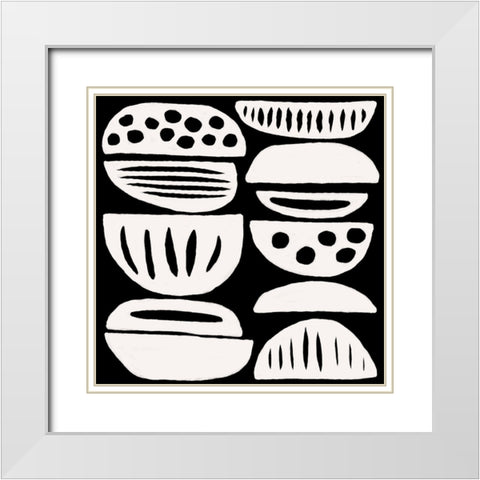 Dizziness IX White Modern Wood Framed Art Print with Double Matting by Moore, Regina