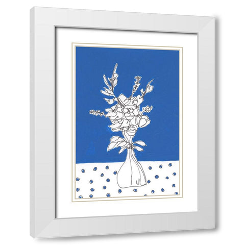 Floral Jardiniere III White Modern Wood Framed Art Print with Double Matting by Moore, Regina