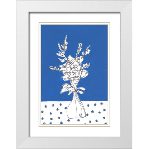 Floral Jardiniere III White Modern Wood Framed Art Print with Double Matting by Moore, Regina
