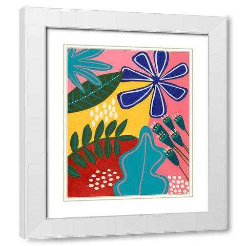 Bold Tropica II White Modern Wood Framed Art Print with Double Matting by Moore, Regina