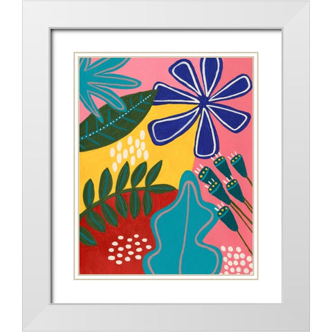 Bold Tropica II White Modern Wood Framed Art Print with Double Matting by Moore, Regina