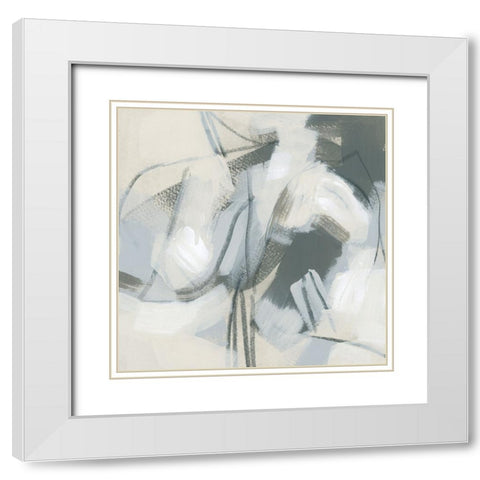 Graphite Tablulation I White Modern Wood Framed Art Print with Double Matting by Vess, June Erica